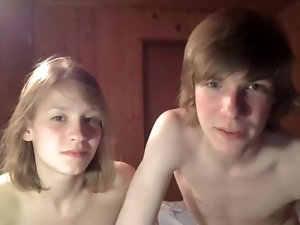 Teen hardcore banging on a webcam